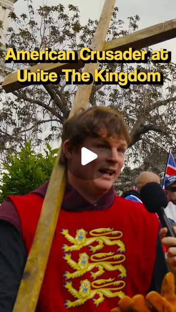 American Crusader, a US protestor in costume at the Unite the Kingdom anti-immigration march, in his own words.
